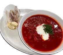 Борщ с салом