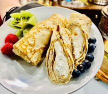 Блины с творогом