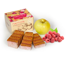 Яблочная пастила с малиной