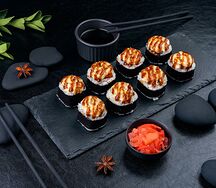 Запечённый ролл Асахи с угрём