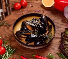 Мидии в устричном соусе