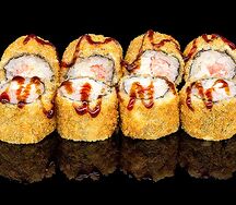 Мини-темпура с копченым лососем