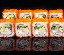 Калифорния с тигровыми креветками