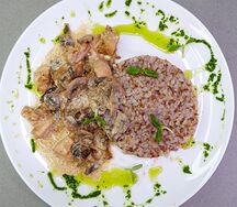 Гречка с курицей и грибами