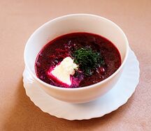 Борщ со сметаной