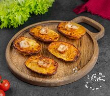 Картофель с салом на мангале