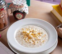 Овсяная каша с банановым кремом