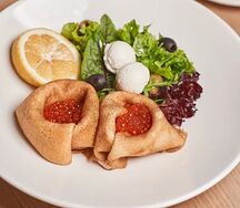 Блины с красной икрой