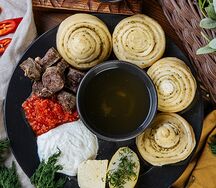 Хинкал Даргинский слоёный с сушёной колбасой