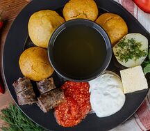 Хинкал Кукурузный с сушёной колбасой