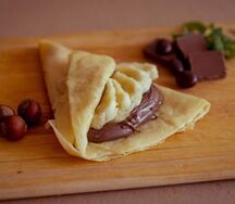 Блин с бананом и Nutella