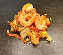 Тяхан с креветками и терияки соусом