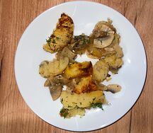 Картофель, жаренный с грибами