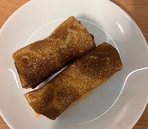 Блины с творогом и курагой