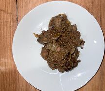 Печень куриная с луком