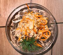 Салат морковка по-корейски с печенью