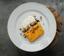 Гратен из тыквы, миндальное пюре
