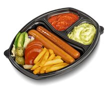 Фрибокс с картофелем фри и сосиской