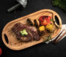 Стейк Рибай c овощами гриль Grill