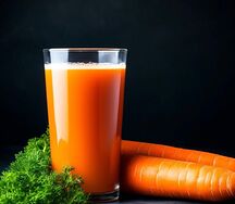Сок свежевыжатый морковный собственного приготовления 