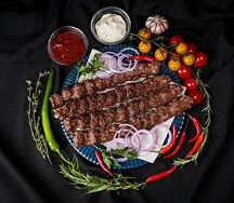 Люля-кебаб из свинины и говядины
