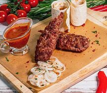 Люля-кебаб из говядины и свинины