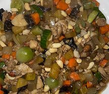 Овощи с арахисом