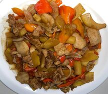 Свинина с кабачками 