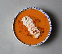 Тыквенный суп с кремом из феты