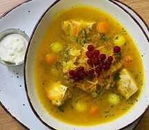 Щи из квашеной капусты с клюквой (Суп)