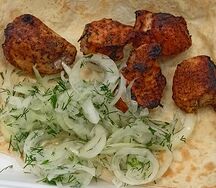 Шашлык из куриного окорока без кости
