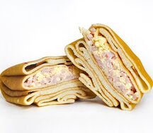 Блинчики с ветчиной и сыром