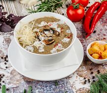 Крем-суп из лесных грибов