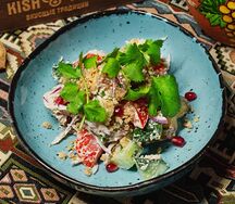 Салат по-грузински с ореховым соусом