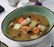 Уха Камчатская из разных пород рыб 