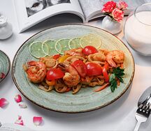 Лапша удон с морепродуктами