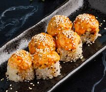 Запеченный ролл с мидиями