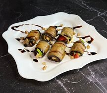 Рулетики из баклажанов с сыром