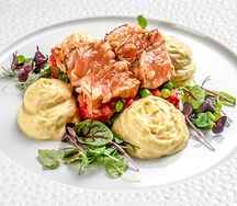 Дикий лосось с кенийской фасолью