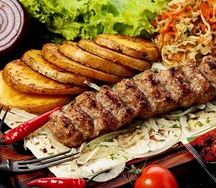 Бизнес Ланч с кебабом из свинины