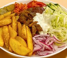 Донер на тарелке