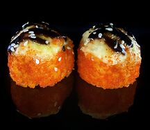 Запечённый ролл с креветкой