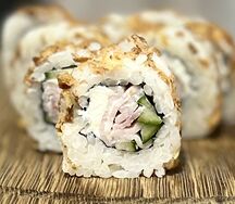 Ролл с беконом и луком фри