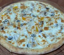 Мясо-грибы на классическом тесте 