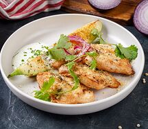 Медальоны из куриной грудки и кабачками