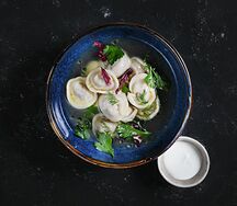 Пельмени с курицей и свининой
