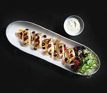 Рулетики из баклажан с грецким орехом