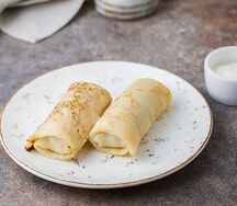 Блинчики с творогом и изюмом