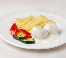Митболы из индейки в сливочном соусе