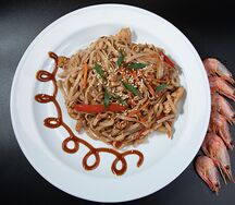 Удон с креветками